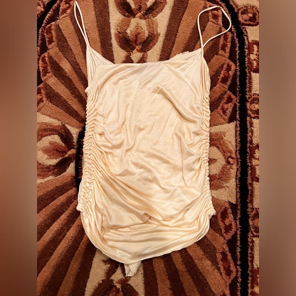 DKNY Ivory Ruffle Tank Top - Picture 3 of 4